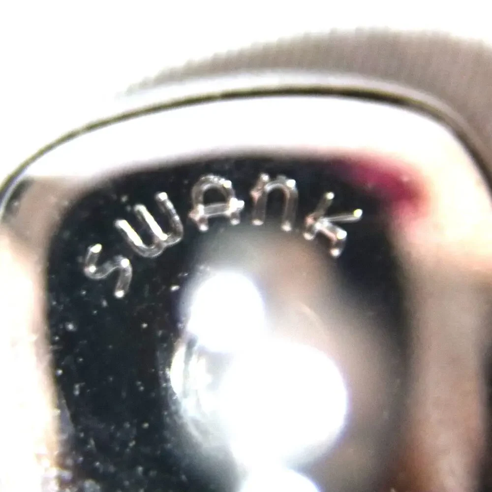 💎Swank Cufflinks Abalone Mother of Pearl On Silver Tone Metal